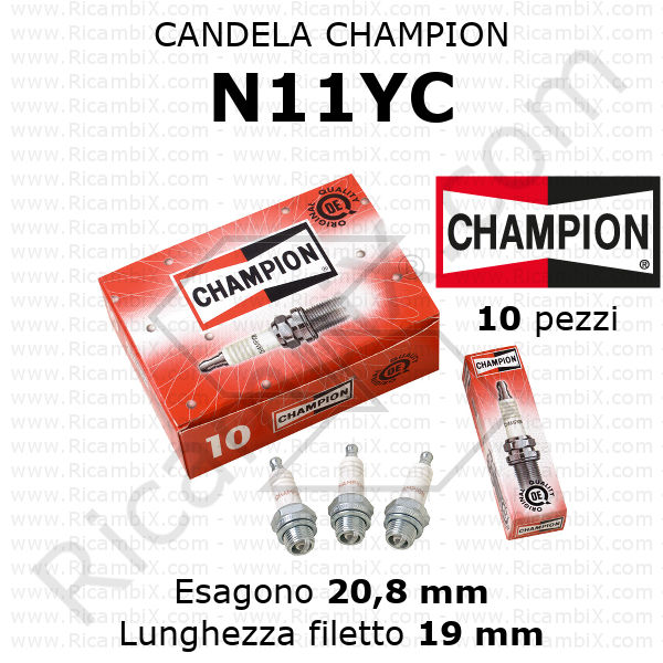 Candela CHAMPION N11YC - confezione da 10 pezzi