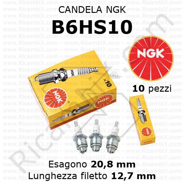 Candela NGK B6HS10 - confezione da 10 pezzi