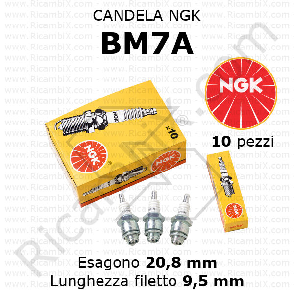 Candela NGK BM7A - confezione da 10 pezzi