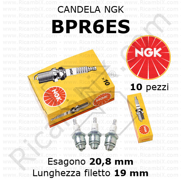 Candela NGK BPR6ES - confezione da 10 pezzi