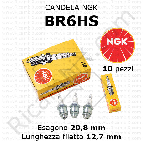 Candela NGK BR6HS - confezione da 10 pezzi
