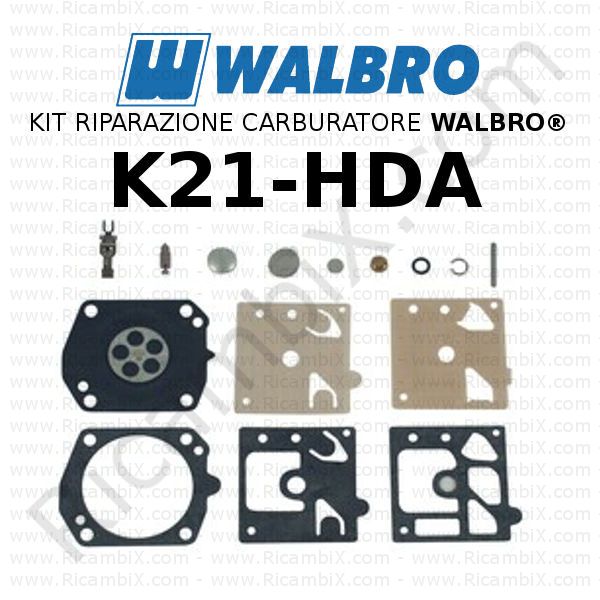 kit riparazione walbro K21 HDA R123156