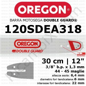 Barra motosega Oregon Double Guard 120SDEA318 - 30 cm - 12 pollici
