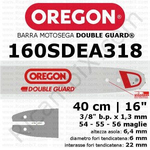 Barra motosega Oregon Double Guard 160SDEA318 - 40 cm - 16 pollici
