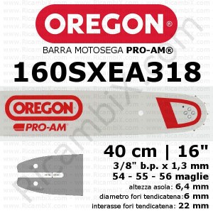 Barra motosega Oregon Pro Am 160SXEA318 - 40 cm - 16 pollici
