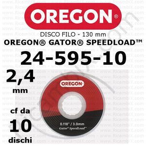 disco filo 2,4 mm per testina Oregon Gator SpeedLoad - testina grande - 130 mm