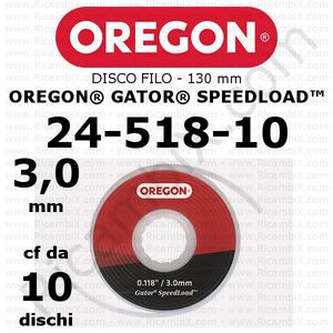 disco filo 3,0 mm per testina Oregon Gator SpeedLoad - testina grande - 130 mm