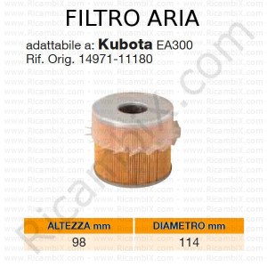 Filtro aria KUBOTA® | riferimento originale 1497111180