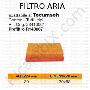 Filtro aria TECUMSEH® | riferimento originale 23410061