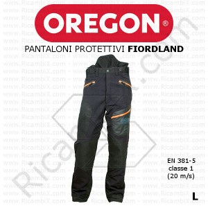 Pantaloni antitaglio Oregon Fiordland 295490/L - taglia L